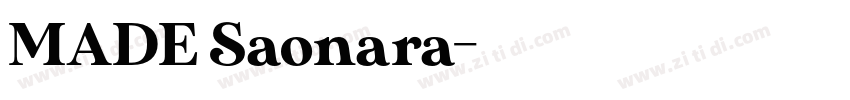 MADE Saonara字体转换